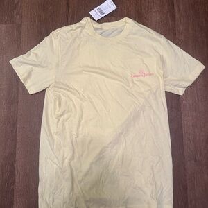 Lauren James Soft Yellow Tee with Pink Logo